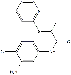 N-(3-amino-4-chlorophenyl)-2-(pyridin-2-ylsulfanyl)propanamide 结构式