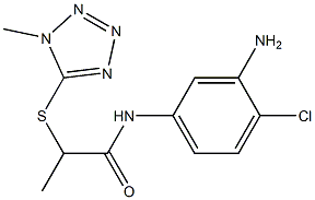 N-(3-amino-4-chlorophenyl)-2-[(1-methyl-1H-1,2,3,4-tetrazol-5-yl)sulfanyl]propanamide 结构式