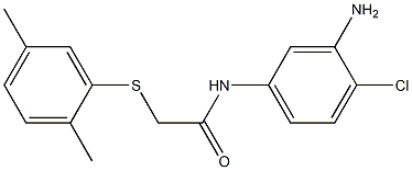 N-(3-amino-4-chlorophenyl)-2-[(2,5-dimethylphenyl)sulfanyl]acetamide 结构式