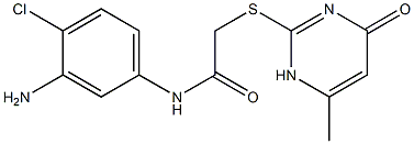 N-(3-amino-4-chlorophenyl)-2-[(6-methyl-4-oxo-1,4-dihydropyrimidin-2-yl)sulfanyl]acetamide 结构式