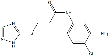 N-(3-amino-4-chlorophenyl)-3-(1H-1,2,4-triazol-5-ylsulfanyl)propanamide 结构式