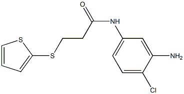 N-(3-amino-4-chlorophenyl)-3-(thiophen-2-ylsulfanyl)propanamide 结构式