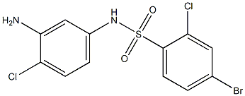 N-(3-amino-4-chlorophenyl)-4-bromo-2-chlorobenzene-1-sulfonamide 结构式
