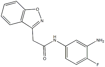 N-(3-amino-4-fluorophenyl)-2-(1,2-benzisoxazol-3-yl)acetamide 结构式