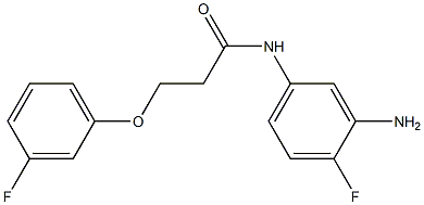 N-(3-amino-4-fluorophenyl)-3-(3-fluorophenoxy)propanamide 结构式