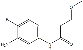 N-(3-amino-4-fluorophenyl)-3-methoxypropanamide 结构式