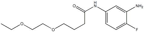 N-(3-amino-4-fluorophenyl)-4-(2-ethoxyethoxy)butanamide 结构式