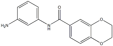 N-(3-aminophenyl)-2,3-dihydro-1,4-benzodioxine-6-carboxamide 结构式