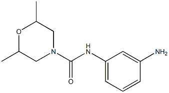 N-(3-aminophenyl)-2,6-dimethylmorpholine-4-carboxamide 结构式