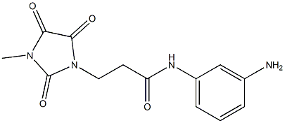 N-(3-aminophenyl)-3-(3-methyl-2,4,5-trioxoimidazolidin-1-yl)propanamide 结构式