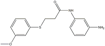 N-(3-aminophenyl)-3-[(3-methoxyphenyl)sulfanyl]propanamide 结构式