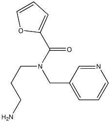 N-(3-aminopropyl)-N-(pyridin-3-ylmethyl)furan-2-carboxamide 结构式