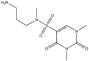 N-(3-aminopropyl)-N,1,3-trimethyl-2,4-dioxo-1,2,3,4-tetrahydropyrimidine-5-sulfonamide 结构式