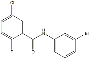N-(3-bromophenyl)-5-chloro-2-fluorobenzamide 结构式