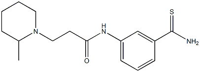 N-(3-carbamothioylphenyl)-3-(2-methylpiperidin-1-yl)propanamide 结构式