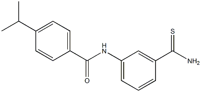 N-(3-carbamothioylphenyl)-4-(propan-2-yl)benzamide 结构式