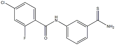 N-(3-carbamothioylphenyl)-4-chloro-2-fluorobenzamide 结构式