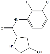 N-(3-chloro-2-fluorophenyl)-4-hydroxypyrrolidine-2-carboxamide 结构式