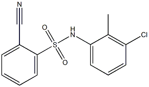 N-(3-chloro-2-methylphenyl)-2-cyanobenzene-1-sulfonamide 结构式