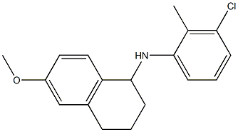 N-(3-chloro-2-methylphenyl)-6-methoxy-1,2,3,4-tetrahydronaphthalen-1-amine 结构式