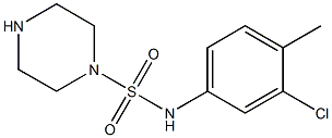 N-(3-chloro-4-methylphenyl)piperazine-1-sulfonamide 结构式