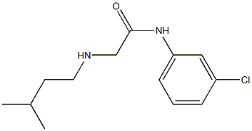 N-(3-chlorophenyl)-2-[(3-methylbutyl)amino]acetamide 结构式