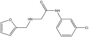 N-(3-chlorophenyl)-2-[(furan-2-ylmethyl)amino]acetamide 结构式