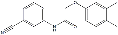 N-(3-cyanophenyl)-2-(3,4-dimethylphenoxy)acetamide 结构式