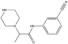 N-(3-cyanophenyl)-2-(piperazin-1-yl)propanamide 结构式