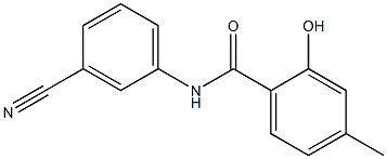 N-(3-cyanophenyl)-2-hydroxy-4-methylbenzamide 结构式