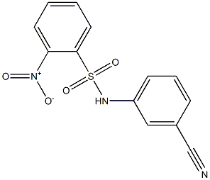 N-(3-cyanophenyl)-2-nitrobenzene-1-sulfonamide 结构式