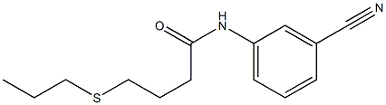 N-(3-cyanophenyl)-4-(propylsulfanyl)butanamide 结构式