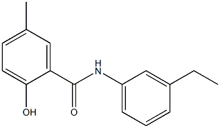 N-(3-ethylphenyl)-2-hydroxy-5-methylbenzamide 结构式