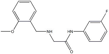 N-(3-fluorophenyl)-2-{[(2-methoxyphenyl)methyl]amino}acetamide 结构式