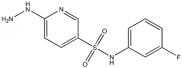 N-(3-fluorophenyl)-6-hydrazinylpyridine-3-sulfonamide 结构式