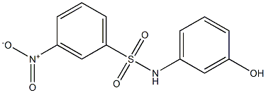 N-(3-hydroxyphenyl)-3-nitrobenzene-1-sulfonamide 结构式