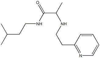 N-(3-methylbutyl)-2-{[2-(pyridin-2-yl)ethyl]amino}propanamide 结构式