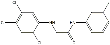 N-(3-methylphenyl)-2-[(2,4,5-trichlorophenyl)amino]acetamide 结构式