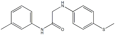 N-(3-methylphenyl)-2-{[4-(methylsulfanyl)phenyl]amino}acetamide 结构式