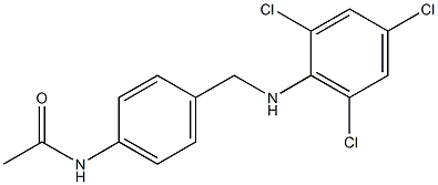 N-(4-{[(2,4,6-trichlorophenyl)amino]methyl}phenyl)acetamide 结构式