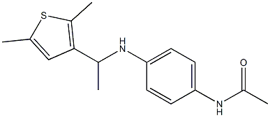 N-(4-{[1-(2,5-dimethylthiophen-3-yl)ethyl]amino}phenyl)acetamide 结构式