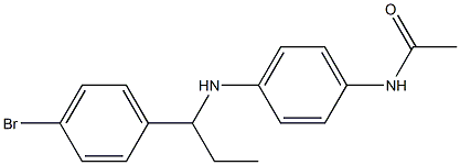 N-(4-{[1-(4-bromophenyl)propyl]amino}phenyl)acetamide 结构式