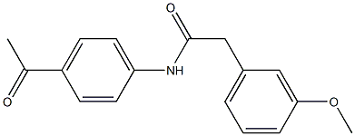 N-(4-acetylphenyl)-2-(3-methoxyphenyl)acetamide 结构式