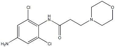 N-(4-amino-2,6-dichlorophenyl)-3-(morpholin-4-yl)propanamide 结构式