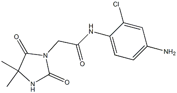 N-(4-amino-2-chlorophenyl)-2-(4,4-dimethyl-2,5-dioxoimidazolidin-1-yl)acetamide 结构式