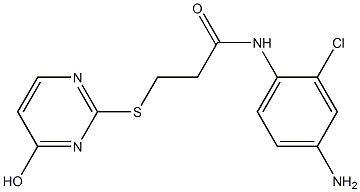 N-(4-amino-2-chlorophenyl)-3-[(4-hydroxypyrimidin-2-yl)sulfanyl]propanamide 结构式