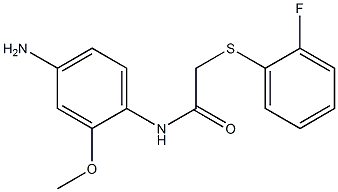 N-(4-amino-2-methoxyphenyl)-2-[(2-fluorophenyl)sulfanyl]acetamide 结构式