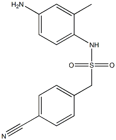 N-(4-amino-2-methylphenyl)-1-(4-cyanophenyl)methanesulfonamide 结构式