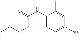 N-(4-amino-2-methylphenyl)-2-(butan-2-ylsulfanyl)acetamide 结构式