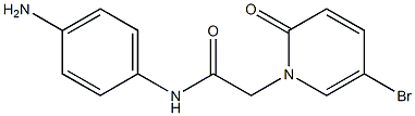 N-(4-aminophenyl)-2-(5-bromo-2-oxo-1,2-dihydropyridin-1-yl)acetamide 结构式
